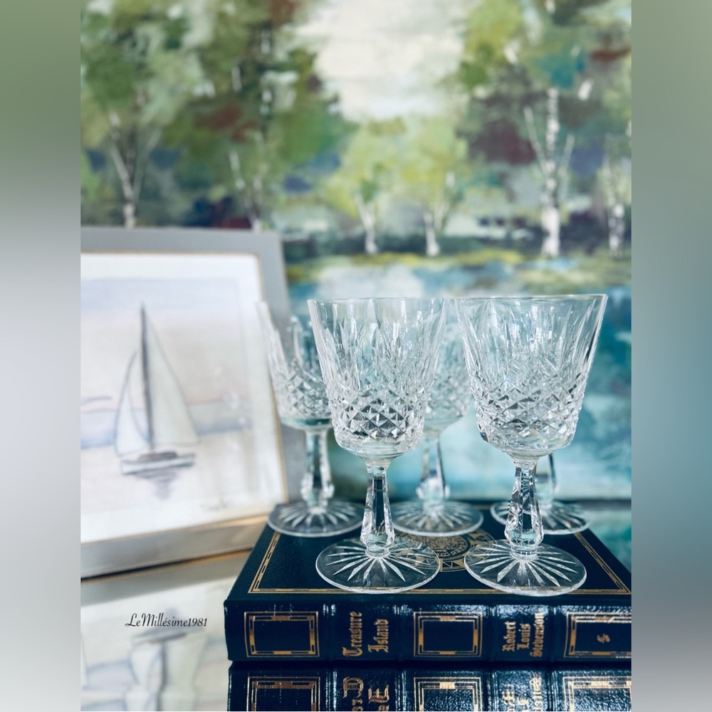 Vintage Set of 5 Waterford Kenmare Claret Wine Goblets| Ireland | 1968 | Marked - Picture 1 of 7